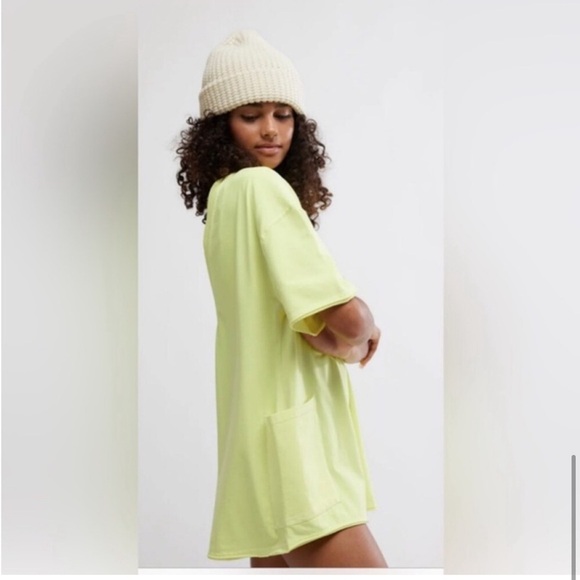Free People FP Movement washed lime green Hot Shot Coddy Romper size medium new - Picture 4 of 9